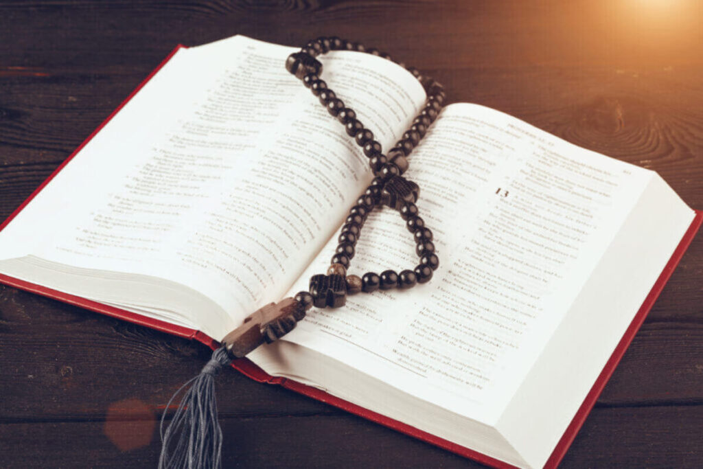 Bible and a crucifix